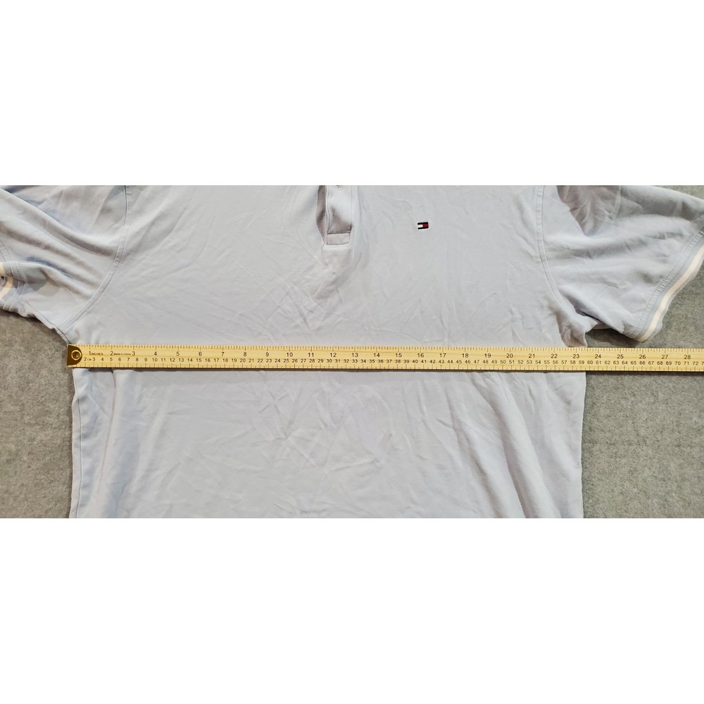 Tommy Hilfiger Men's Blue Polo Shirt 2XL 100% Cotton Classic Short Sleeve‎ - Picture 4 of 7